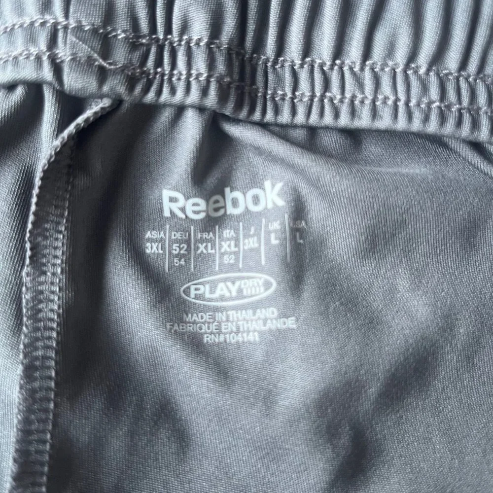 Reebok Mens Gray Elastic Waist‎ Drawstring Activewear Sport Pants Size XL